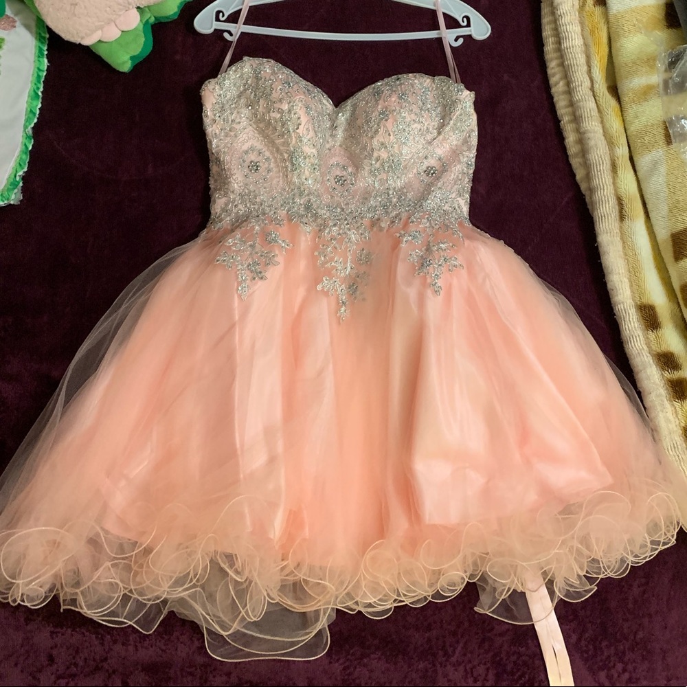 Pretty Pink Short Homecoming Dress!